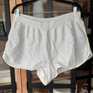 OFFLINE Aerie Throw-Back Fleece Track Shorts sweats high waisted heathered